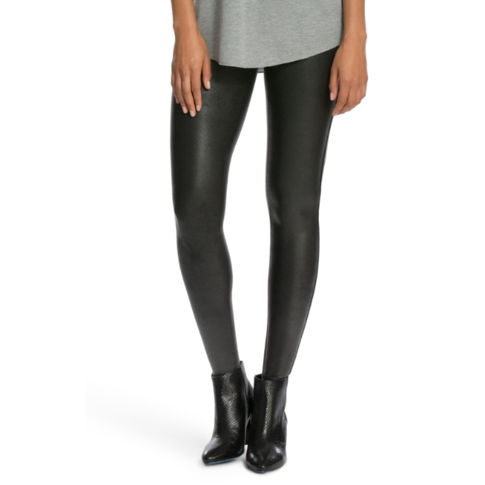 Spanx Faux Leather Leggings Black Size Medium